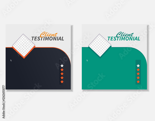 client te 1modern clean clients testimonial or clients feedback review tamplate design with organic shape.