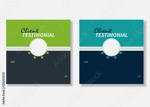 modern clean clients testimonial or clients feedback review tamplate design with organic shape.
