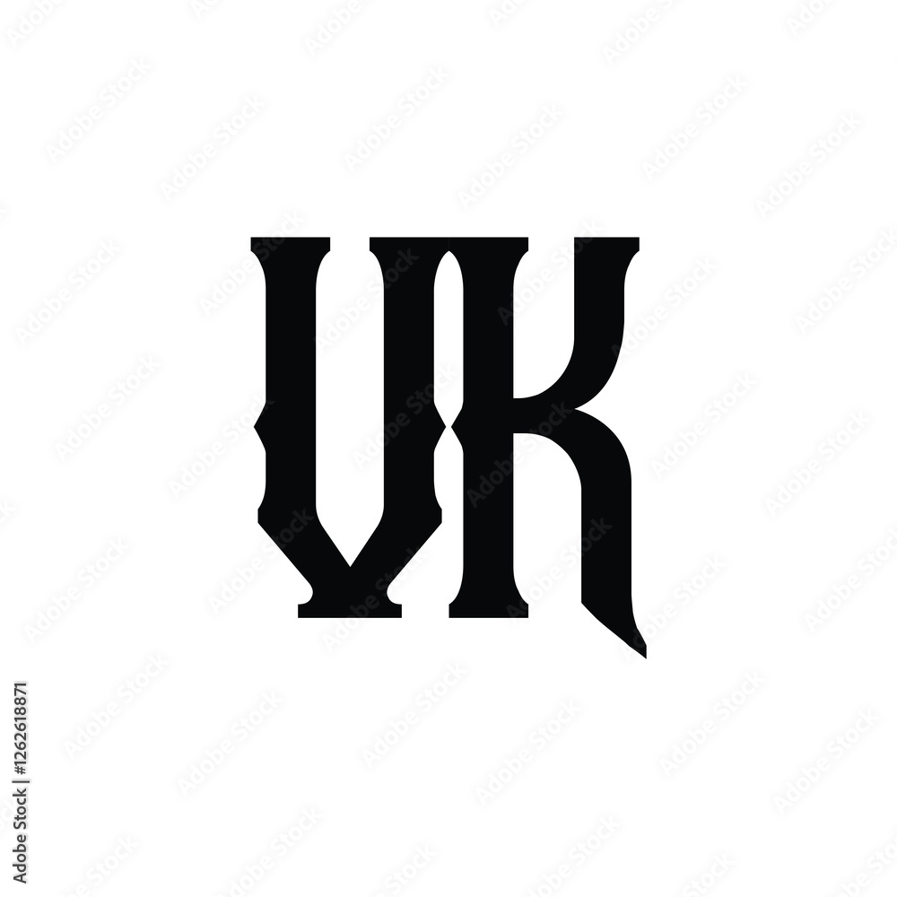 VK monogram logo design letter text name symbol monochrome logotype alphabet character simple logo VK monogram logo design letter text name symbol monochrome logotype alphabet character simple logo