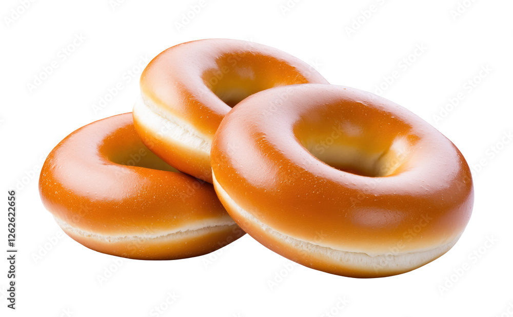 Fresh glazed donuts bakery food bright tempting isolated on transparent background Fresh glazed donuts bakery food bright tempting isolated on transparent background