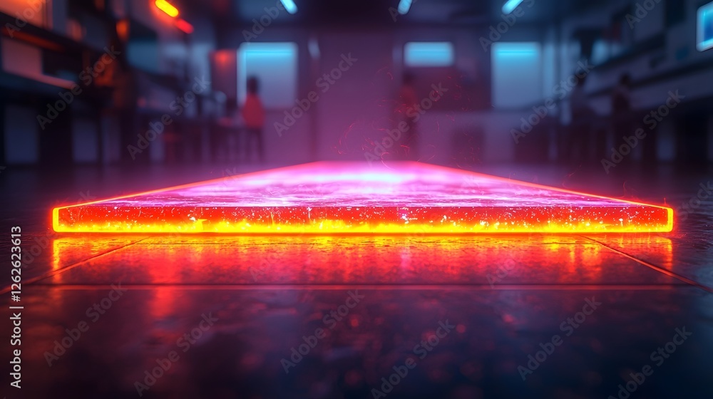 Naklejka premium Glowing Conveyor Belt in Classroom Transforms Student Knowledge and Skills Into Successful Stories