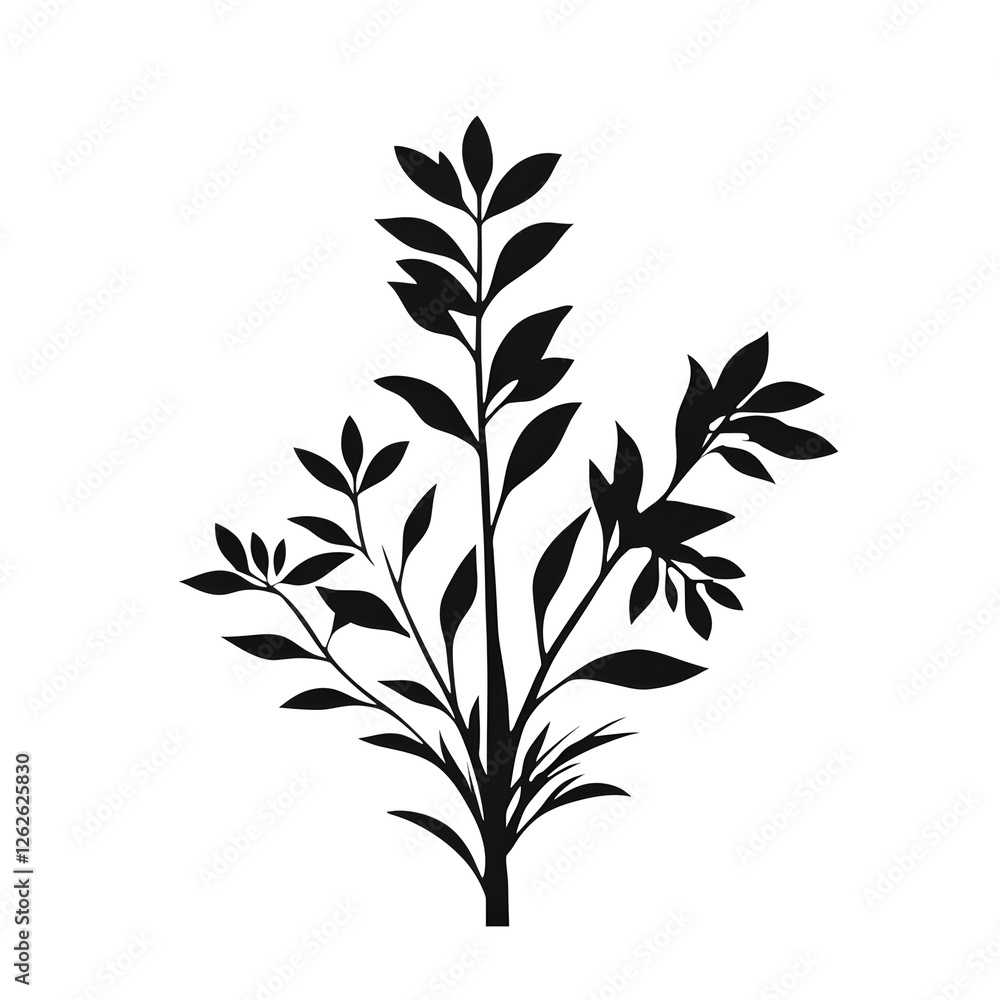 Fototapeta premium plant silhouette