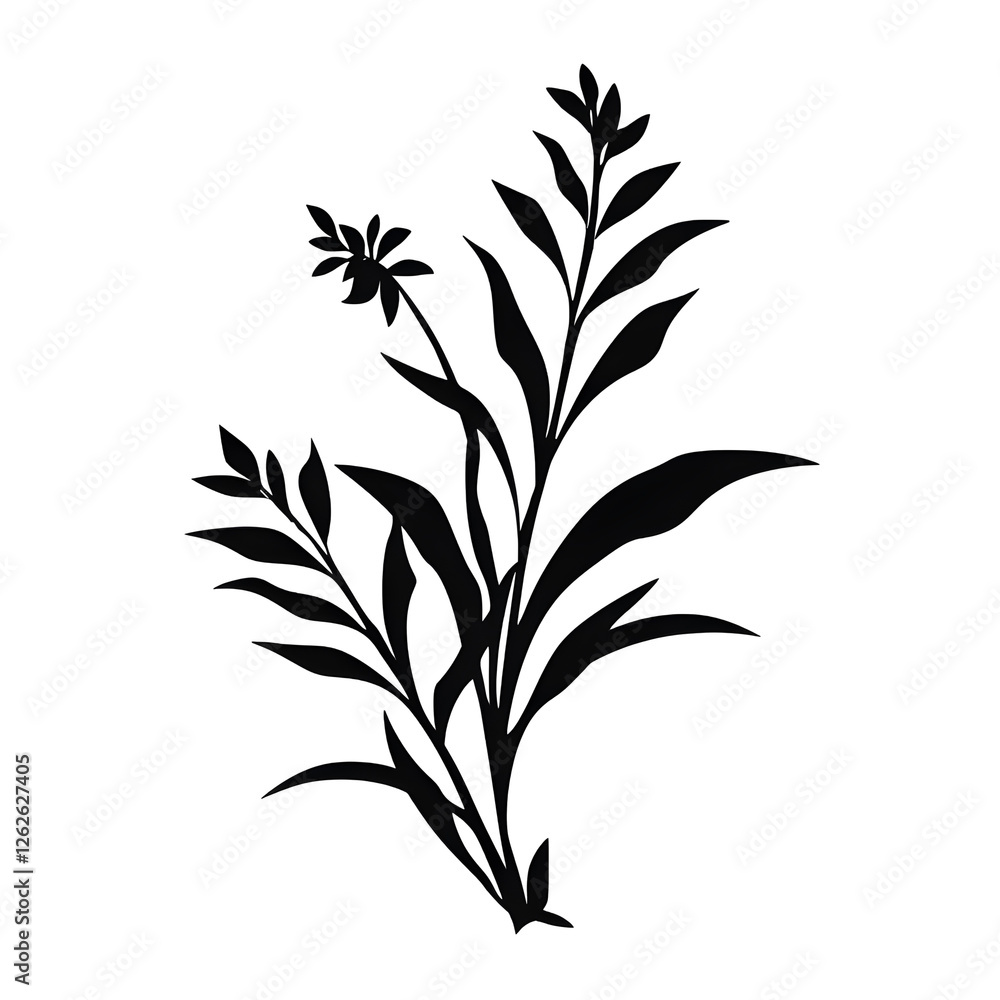 Fototapeta premium a plant silhouette