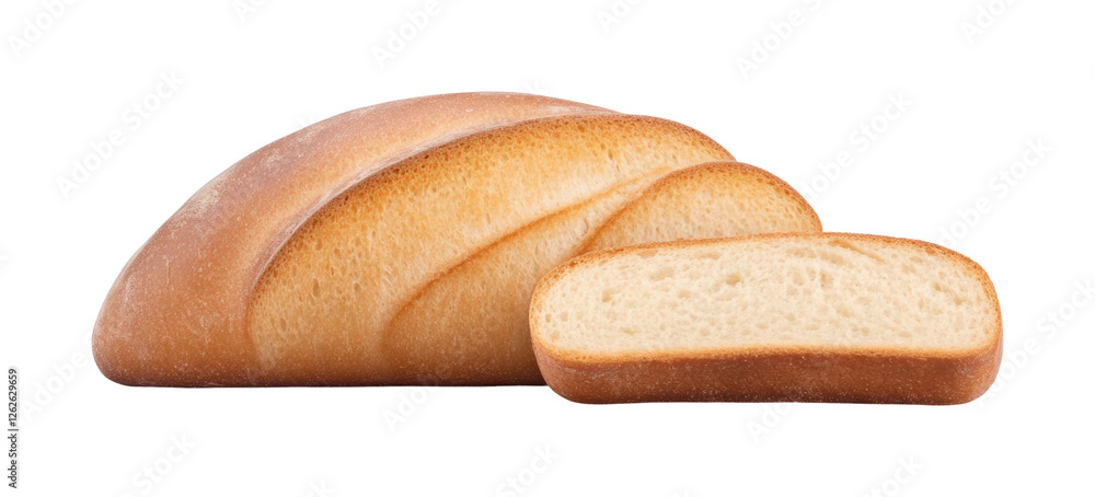 Slicing fresh bread bakery food indoor isolated on transparent background Slicing fresh bread bakery food indoor isolated on transparent background