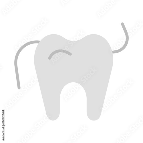 Dental floss flat icon