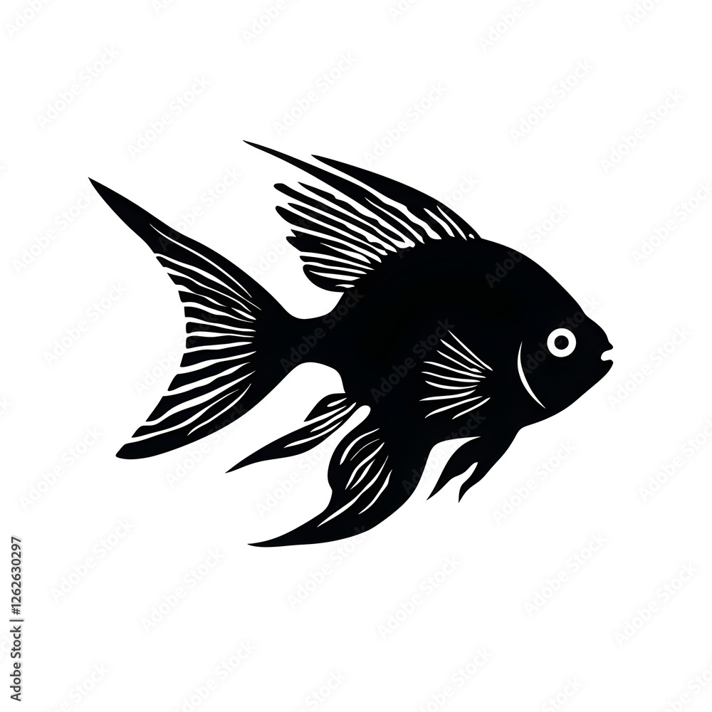 angelfish silhouette angelfish silhouette