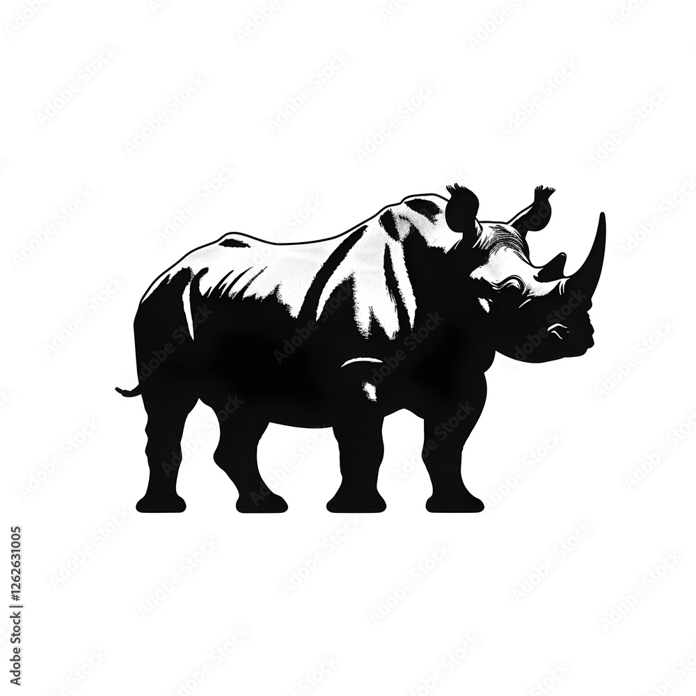 Fototapeta premium rhino silhouette
