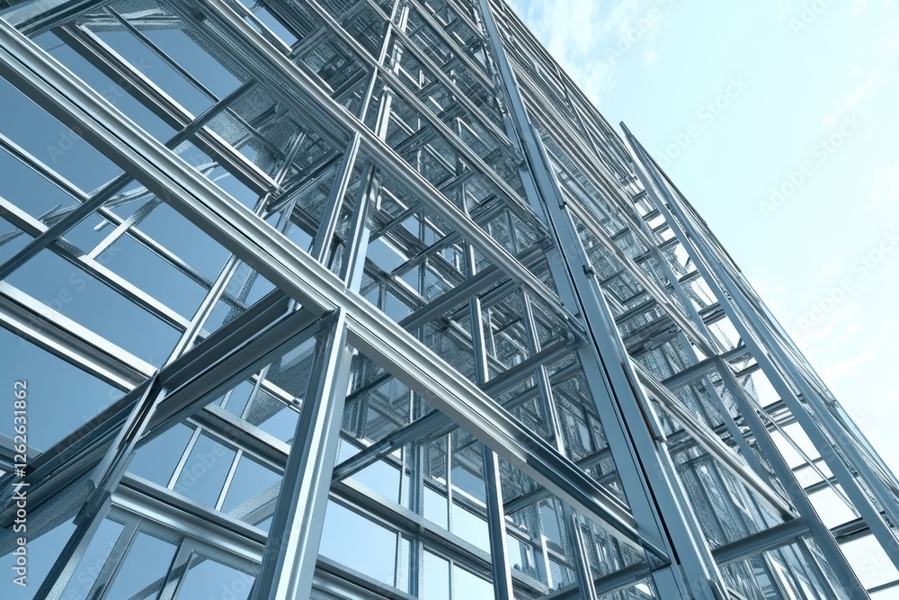 Skyscraper construction progress urban cityscape architectural photography steel framework environment upward perspective modern construction techniques Skyscraper construction progress urban cityscape architectural photography steel framework environment upward perspective modern construction techniques