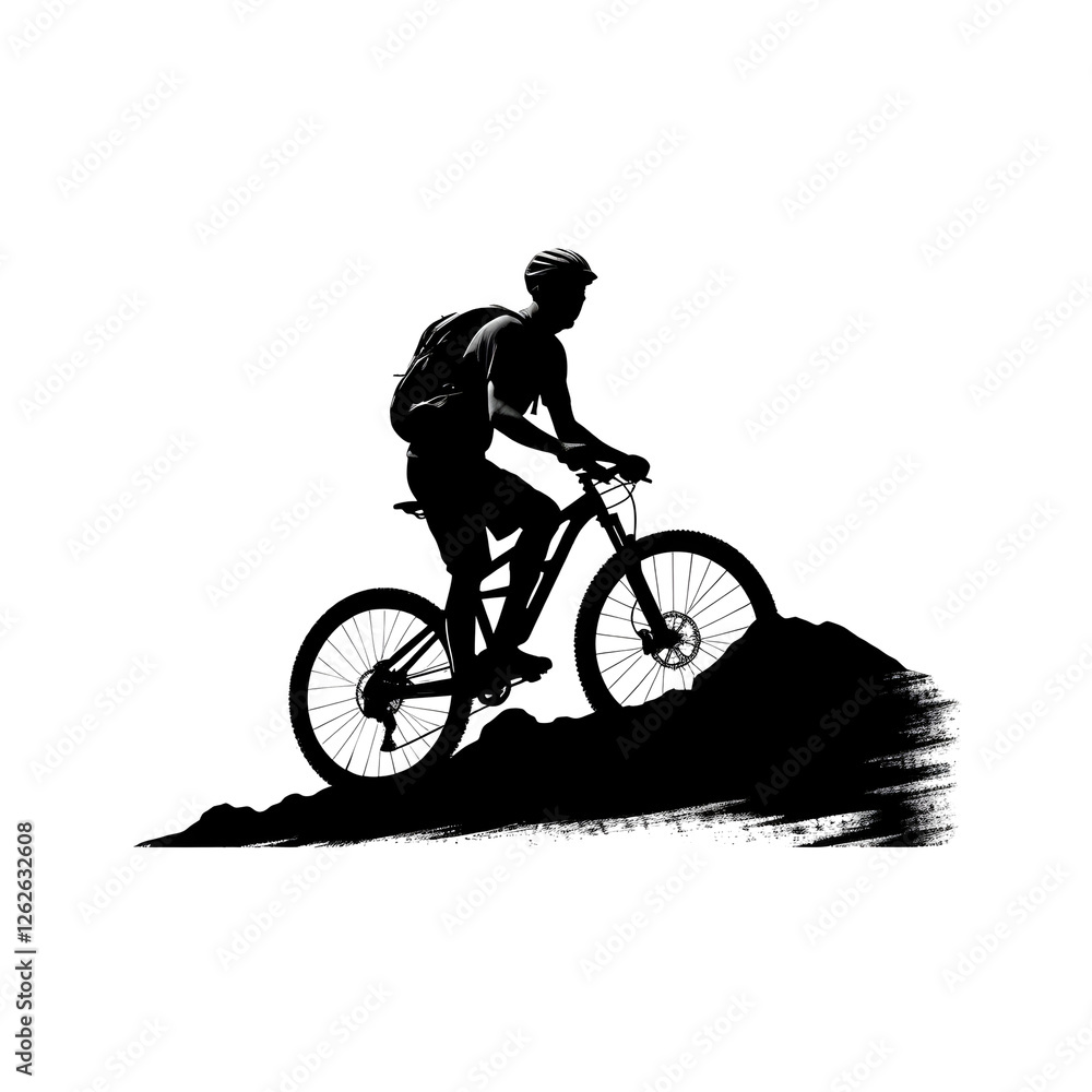 Naklejka premium mountain bike silhouette