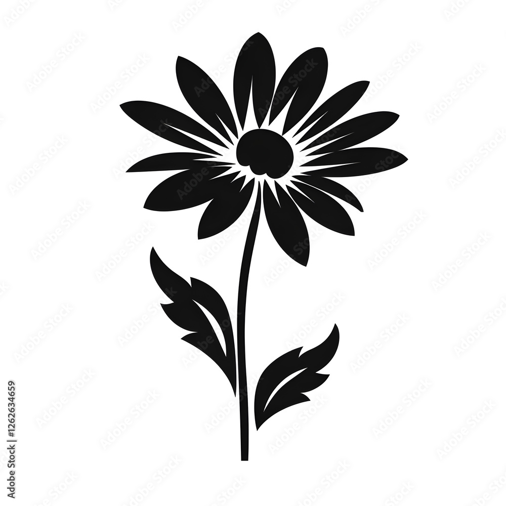 simple flower silhouette