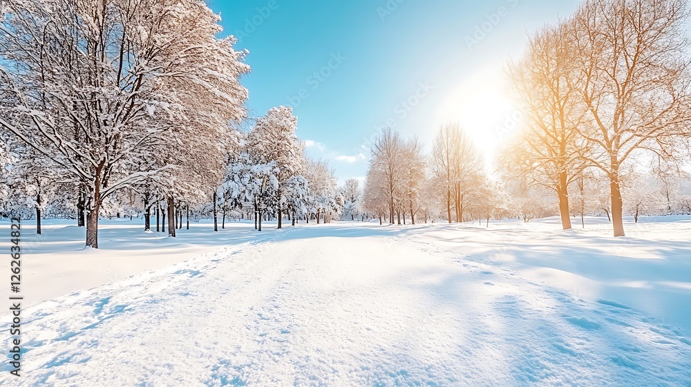 A tranquil scene of a snowy forest with soft sunlight streaming through the trees and reflecting off the snow. A tranquil scene of a snowy forest with soft sunlight streaming through the trees and reflecting off the snow.