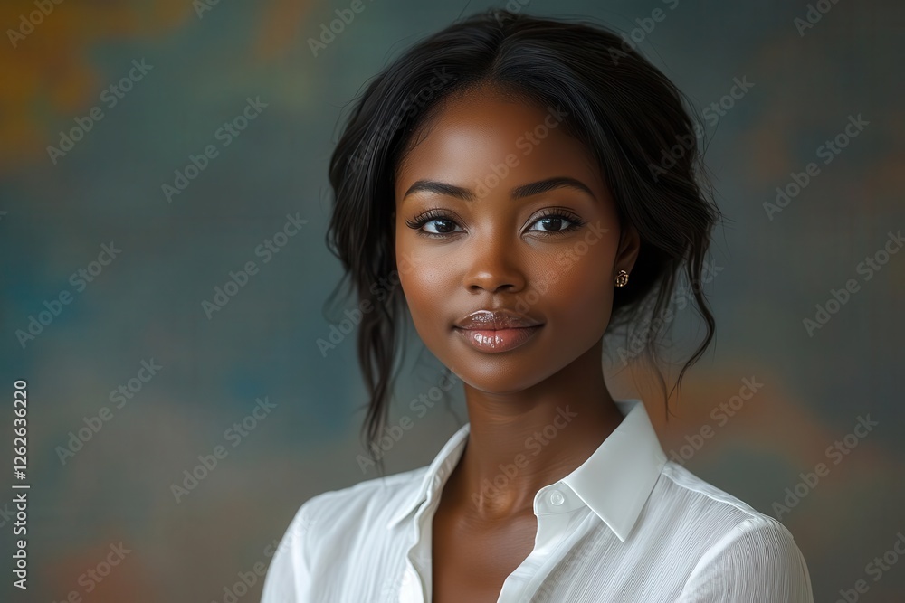professional studio portrait of confident african american woman in crisp white buttondown shirt minimalist corporate setting perfect for personal branding professional studio portrait of confident african american woman in crisp white buttondown shirt minimalist corporate setting perfect for personal branding