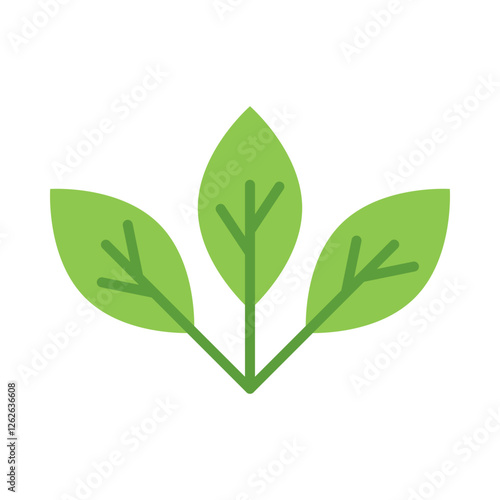 Mint leaves flat icon