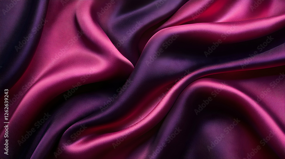 Obraz premium Elegant satin fabric with rich color blend.