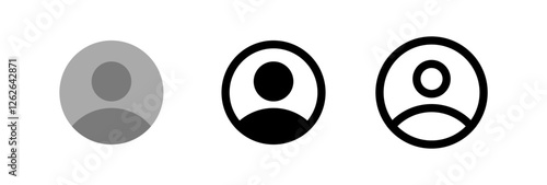 User profile icon set. man icon.