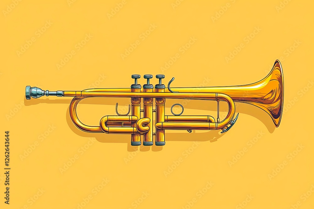 Fototapeta premium Trumpet instrument icon.