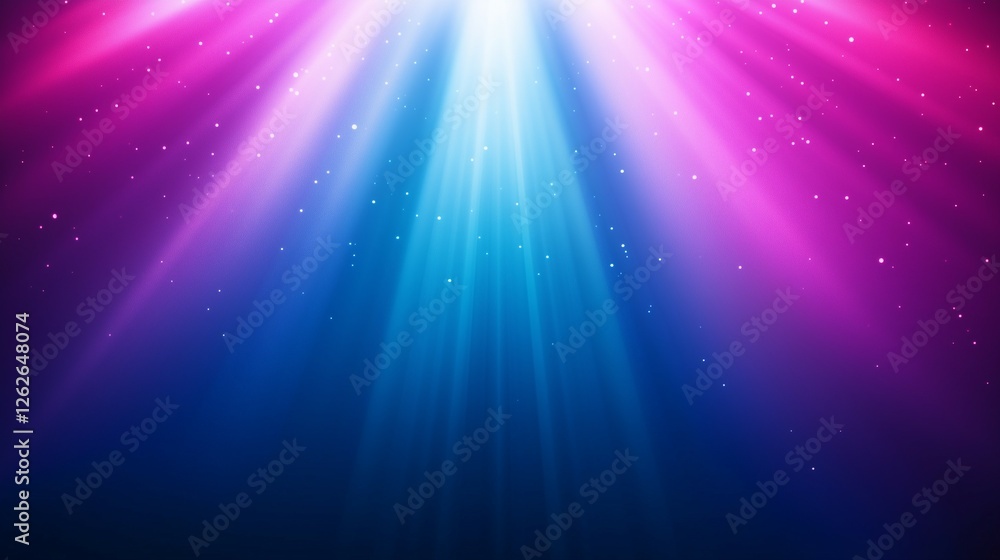 Obraz premium Abstract background with blue and pink light rays, rays of neon light on a dark gradient background