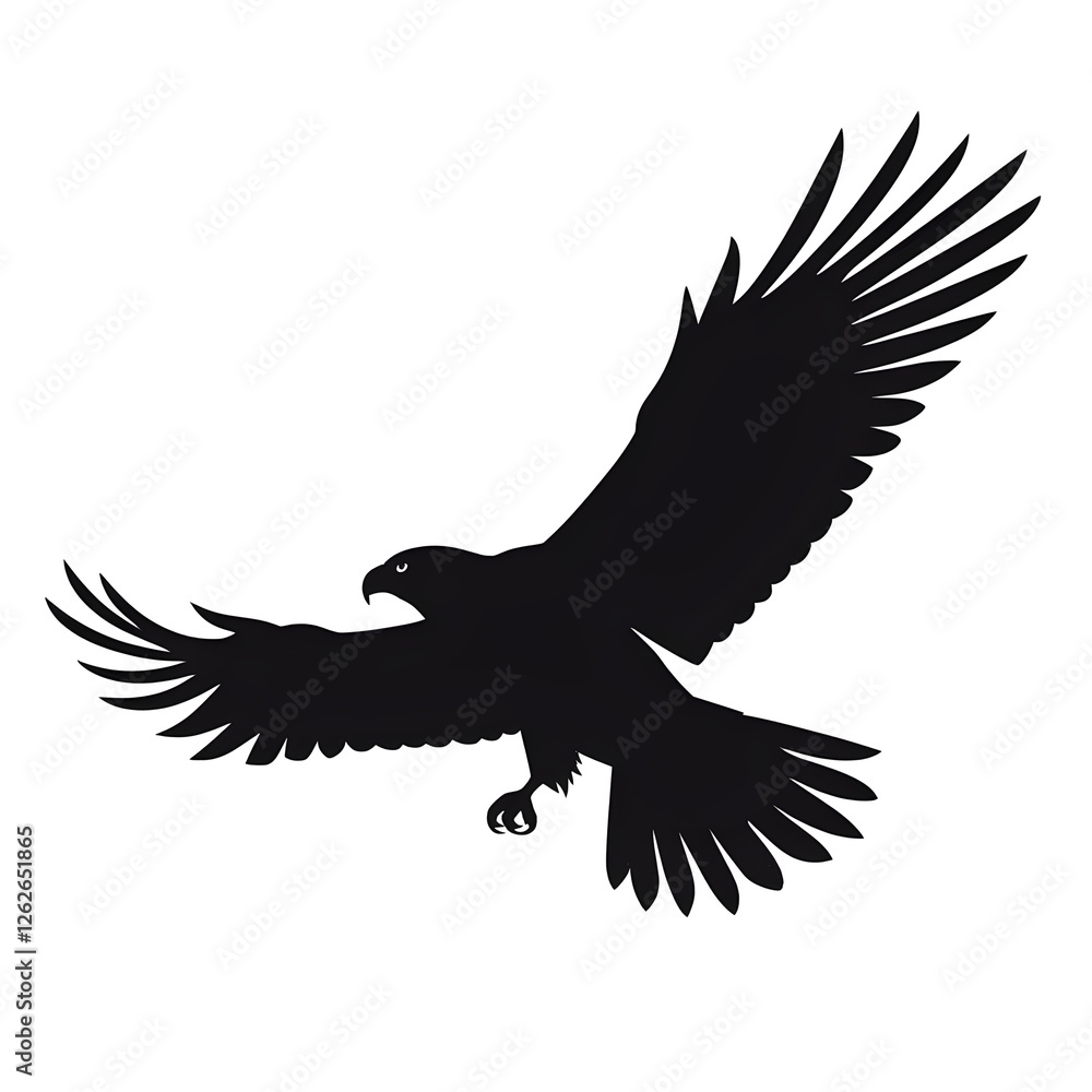 Obraz premium flying eagle silhouette