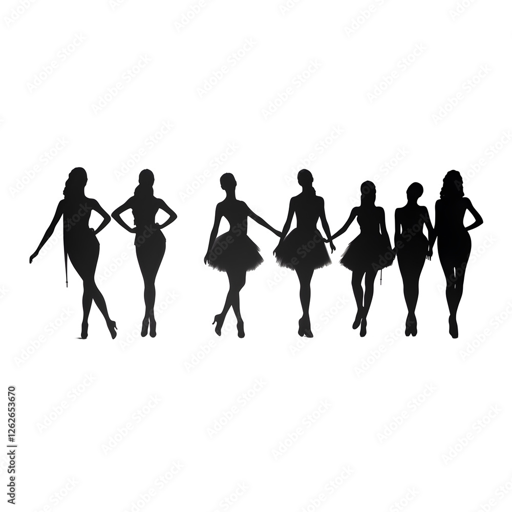 Obraz premium ballet dancers silhouette