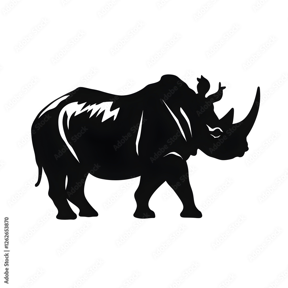 Fototapeta premium rhinoceros silhouette