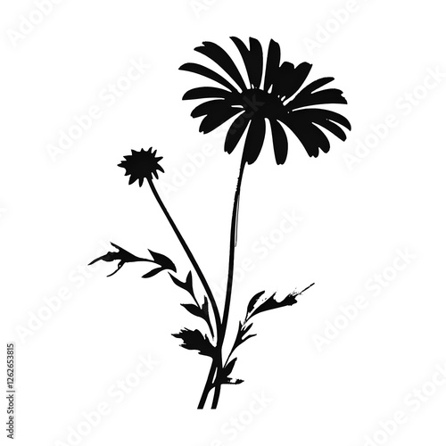 Wallpaper Mural daisy silhouette Torontodigital.ca