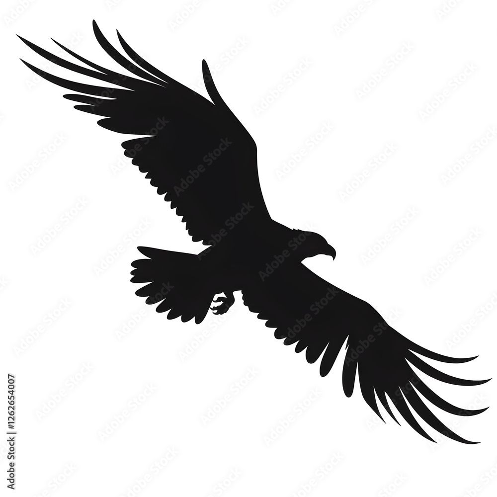 Obraz premium an eagle flying silhouette