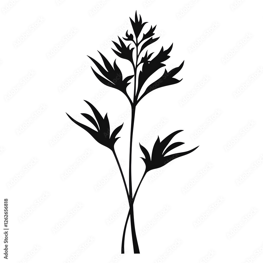 Naklejka premium a plant silhouette