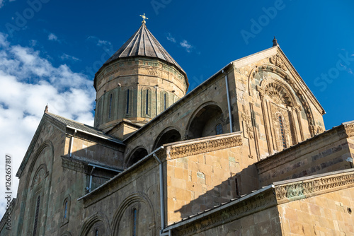 Svetitskhoveli Orthodox Christian cathedral and UNESCO World Heritage site in Mtskheta, Georgia