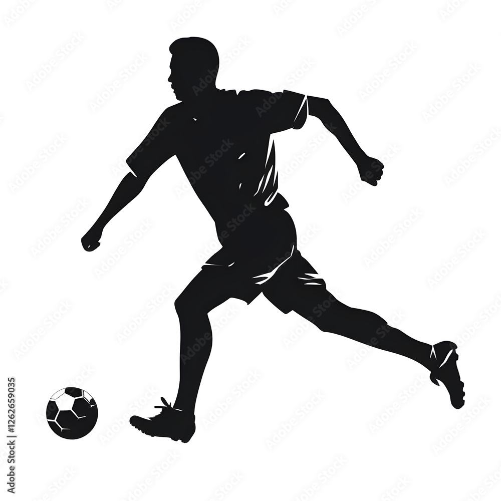 Naklejka premium soccer silhouette