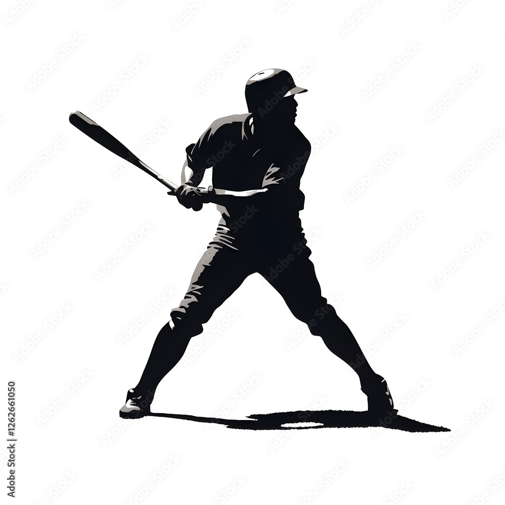 Obraz premium a baseball player silhouette