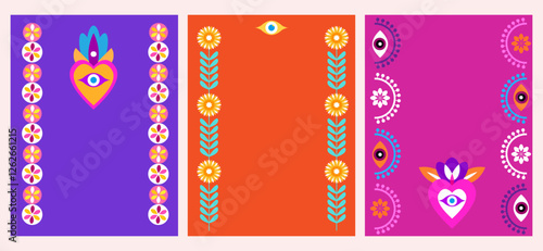 Cinco de Mayo, Dia de Muertos, Fiesta, Hispanic Heritage mexican holidays template covers, cards