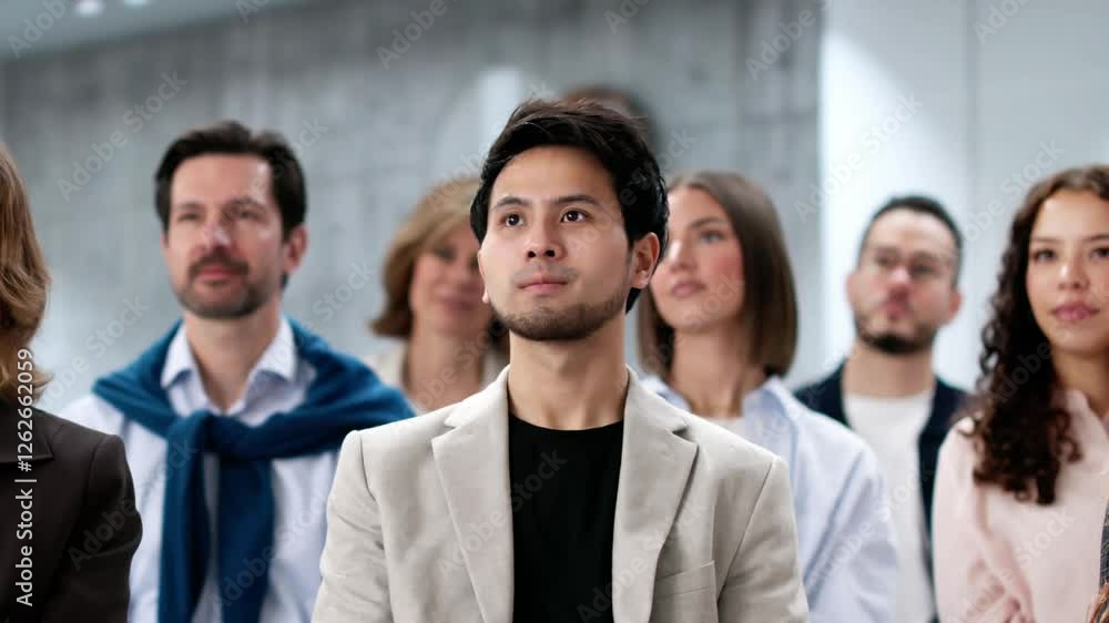 Adult Group Of People At Seminar Or Conference Adult Group Of People At Seminar Or Conference