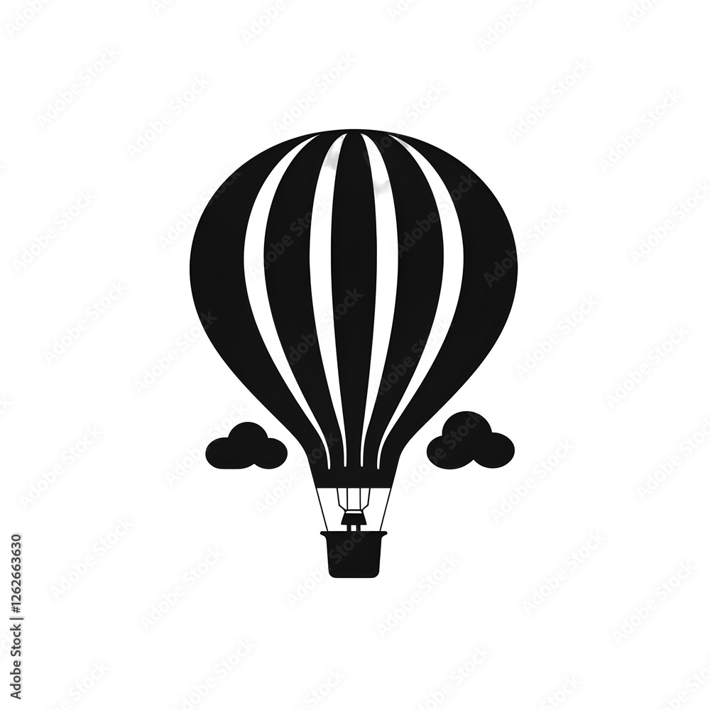 Obraz premium hot air balloon silhouette