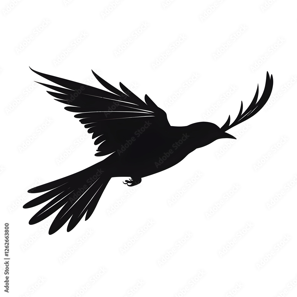 Fototapeta premium flying bird silhouette