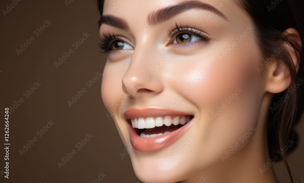 Smiling young woman with radiant skin Smiling young woman with radiant skin