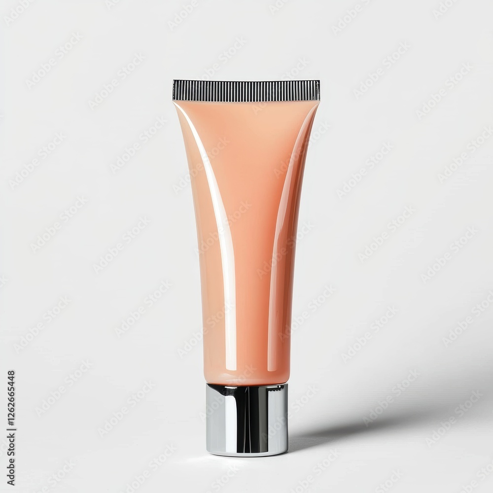 Stylish Makeup Tube with Sleek Design, Featuring Smooth Orange Cream for Beauty and Skincare Applications Stylish Makeup Tube with Sleek Design, Featuring Smooth Orange Cream for Beauty and Skincare Applications