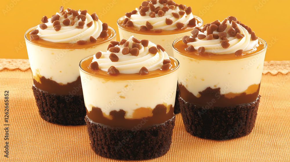 Delectable Dessert Cups with Layers of Chocolate Caramel and Whipped Cream Delight Delectable Dessert Cups with Layers of Chocolate Caramel and Whipped Cream Delight