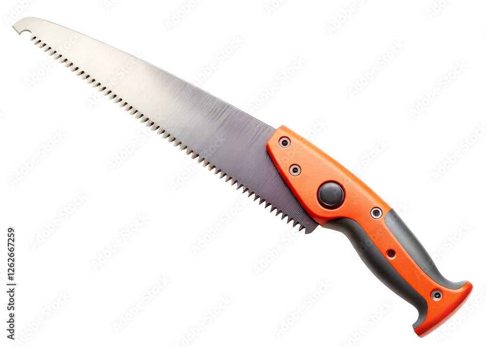 pruning saw isolated on a white background pruning saw isolated on a white background