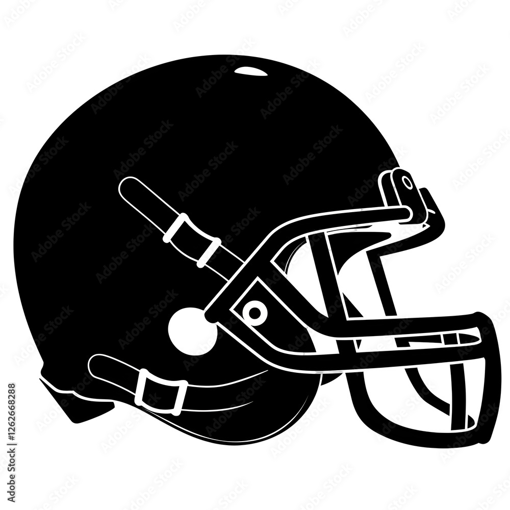 Fototapeta premium a football helmet silhouette