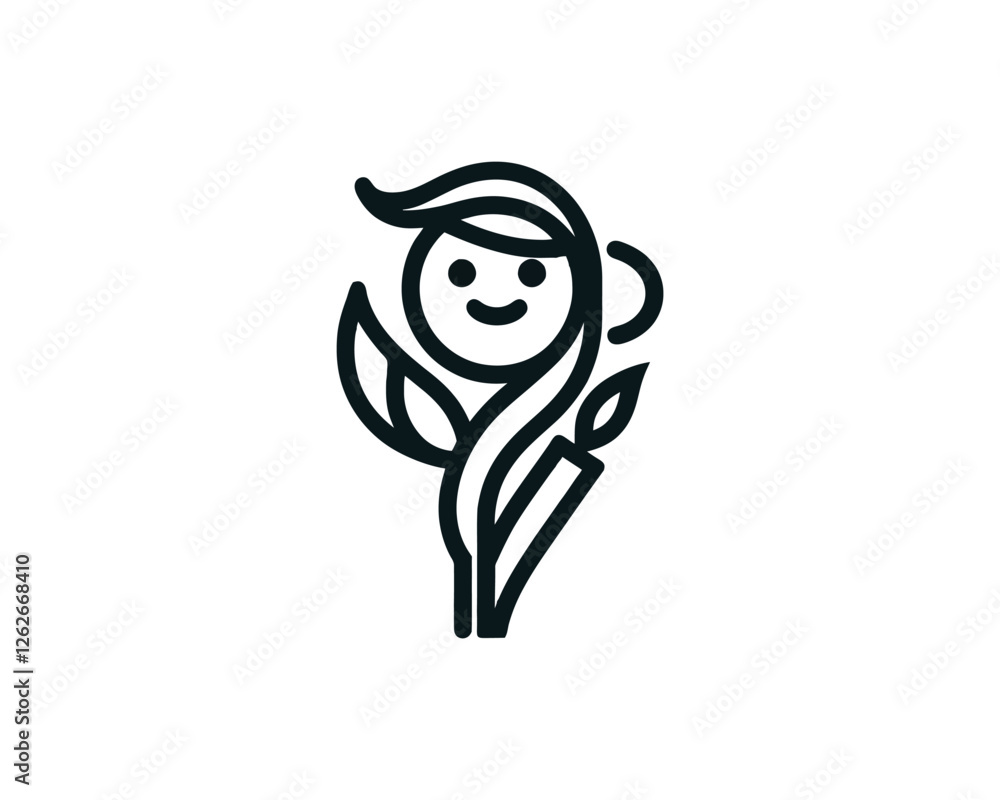 Fototapeta premium funny cartoon logo design template