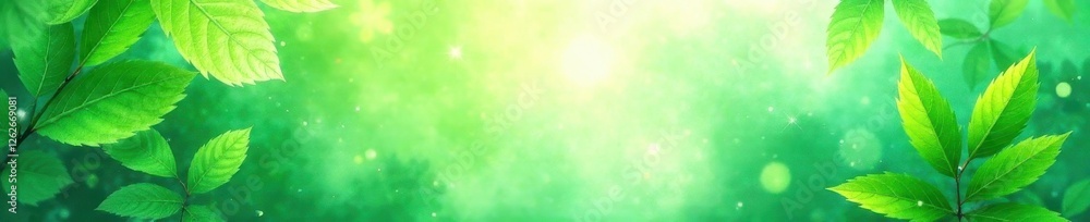 Obraz premium Lush green foliage watercolor wash, vibrant texture , vivid, organic, texture