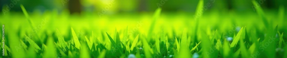 Lush green grass, blades subtly textured, sunlight dappled , image, meadow, background