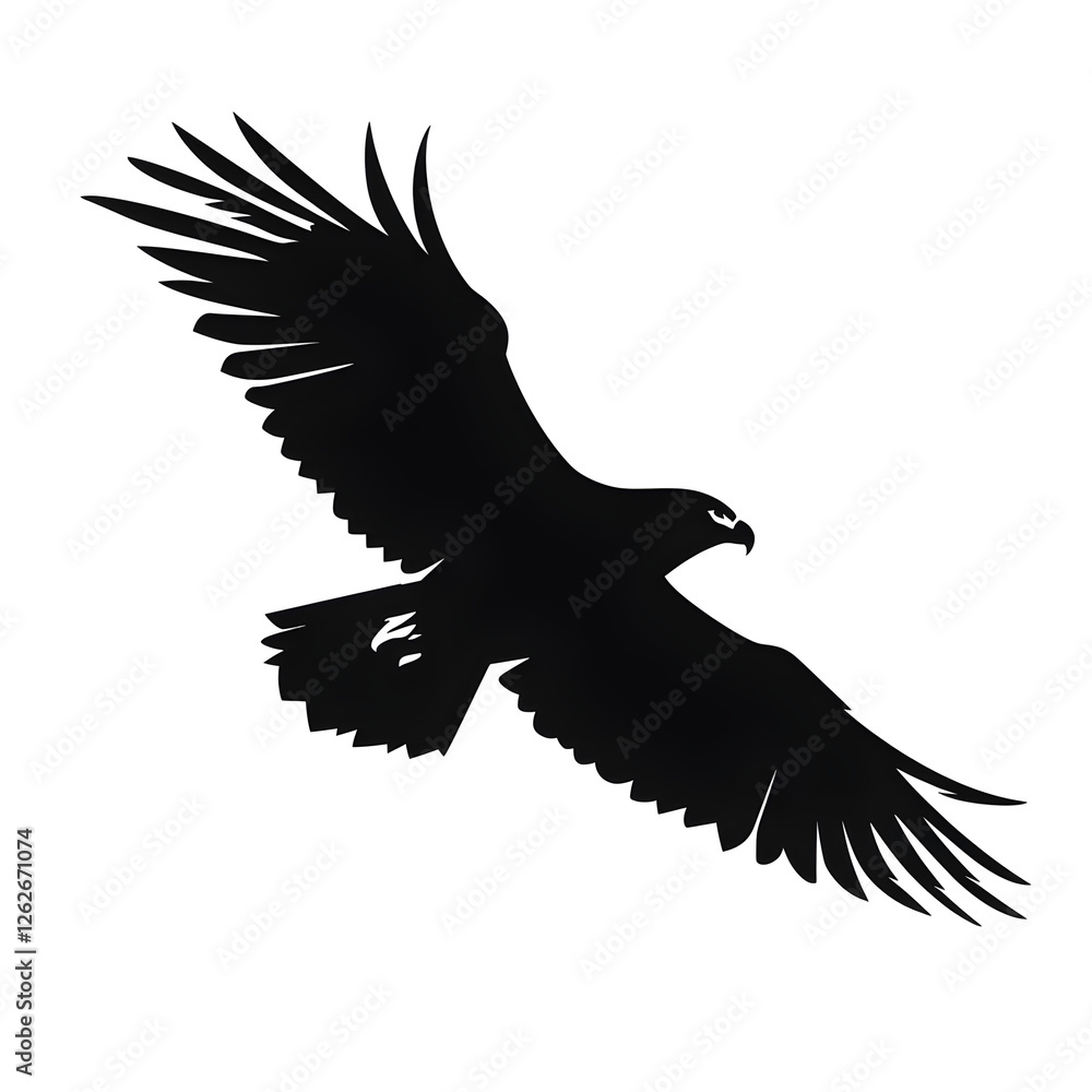 Obraz premium an eagle flying silhouette