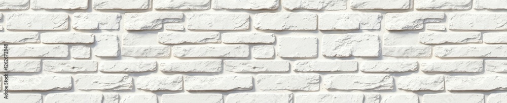 Obraz premium Natural white and beige brick wall, panoramic texture Ideal for backgrounds , stone, high resolution, photography