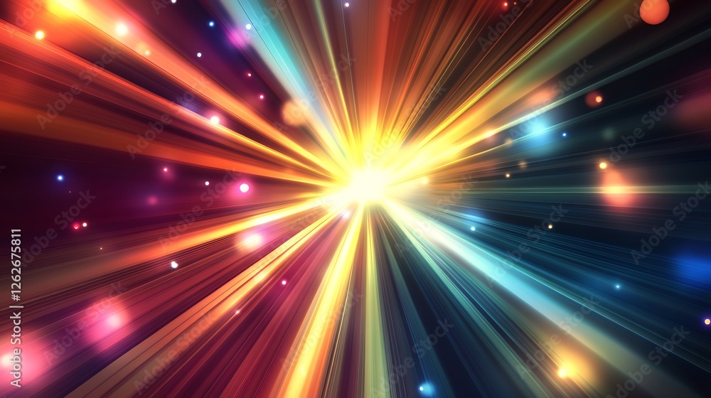 Fototapeta premium Radiant Light Burst Abstract Background Image