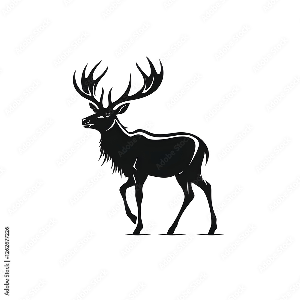Obraz premium a reindeer silhouette