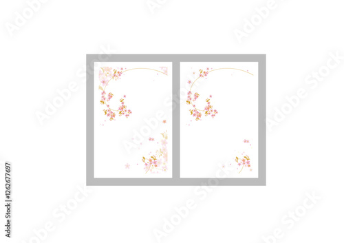 桜の花のポストカード　A