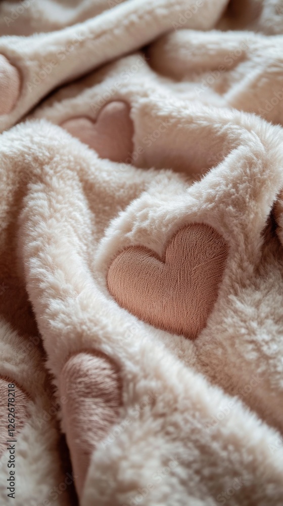 Cozy moments captured in a soft blanket adorned with heart patterns adds warmth to any space during chilly evenings Cozy moments captured in a soft blanket adorned with heart patterns adds warmth to any space during chilly evenings