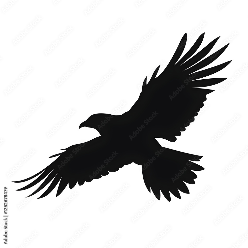 raven flying silhouette raven flying silhouette