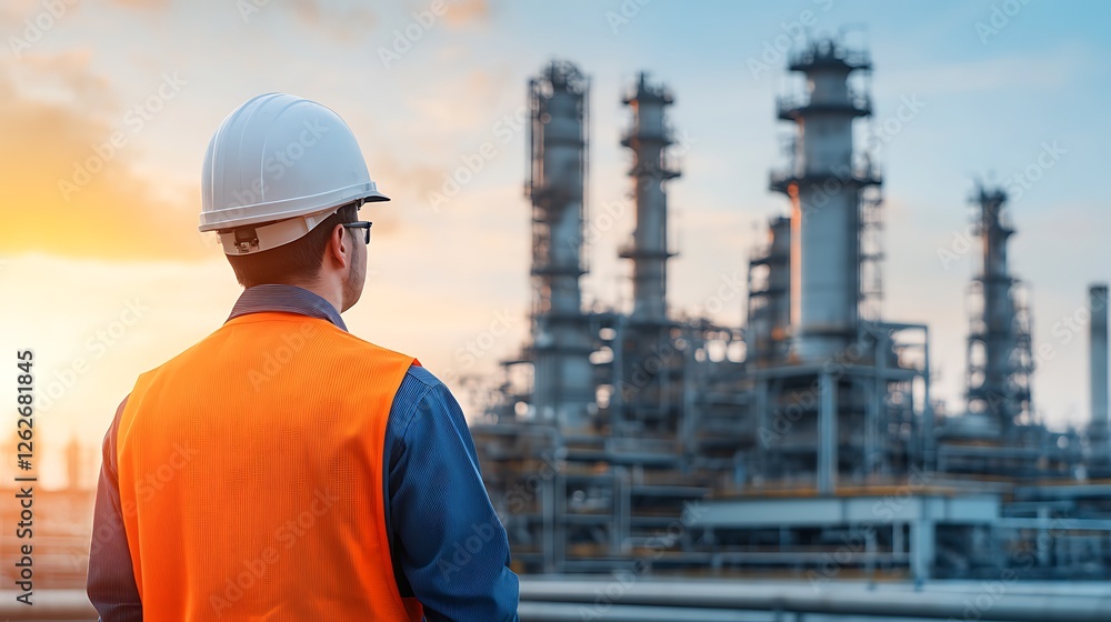 Observing oil refinery operations an industry worker’s professional sunset perspective Observing oil refinery operations an industry worker’s professional sunset perspective